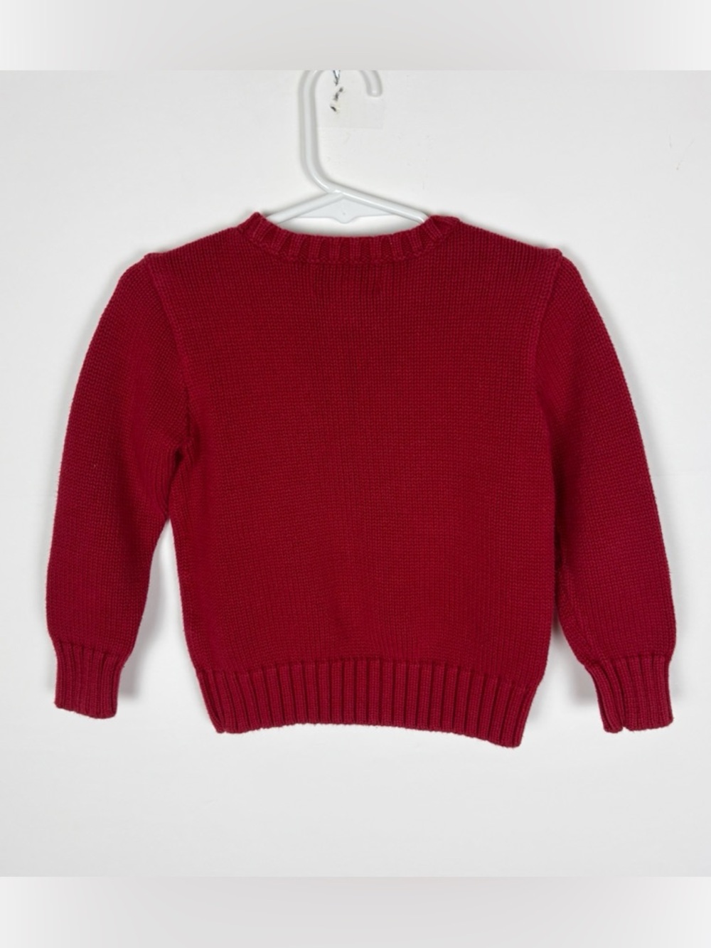 Polo Ralph Lauren Sweater Toddler Boys  Size 3/3T Red Crew Neck - Picture 2 of 5